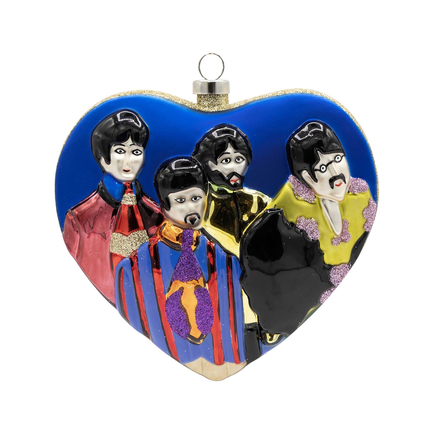 Kat + Annie Beatles Yellow Submarine Heart Ornament Set of 6, 94616, 026301946168