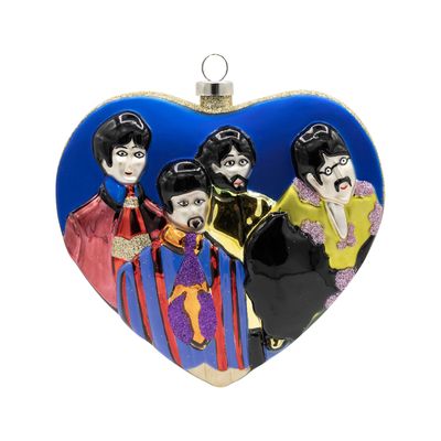 Kat + Annie Beatles Yellow Submarine Heart Ornament Set of 6, 94616, 026301946168