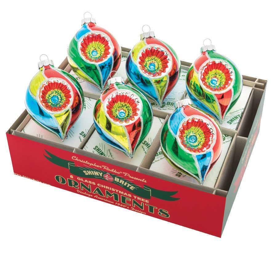 Christopher Radko Holiday Splendor 6 Count Decorated Reflector Tulips Ornaments 4027991, 0263018887…