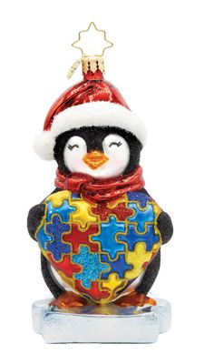 Christopher Radko Waddles of Awareness Ornament 1022617, 026301944317