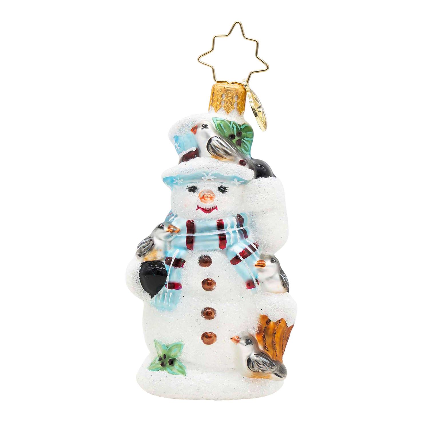Christopher Radko Snowy Perch Pals Gem Ornament 1022722, 026301944997