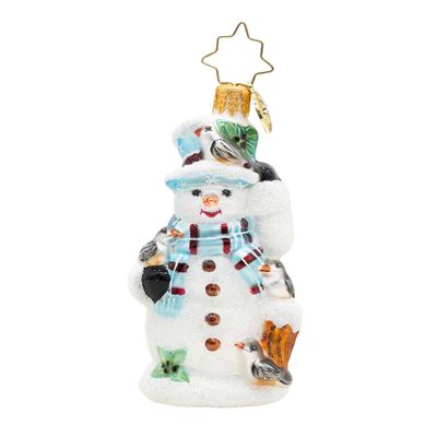 Christopher Radko Snowy Perch Pals Gem Ornament 1022722, 026301944997