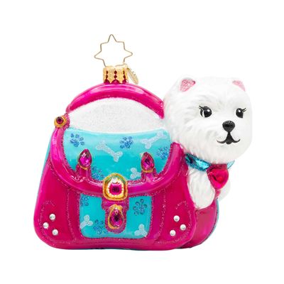 Christopher Radko Puppy Parcel Ornament 1022704, 026301947295