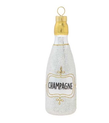 Kat + Annie Silver Luxe Champagne Bottle Ornament Set of 6, 87495, 026301874959