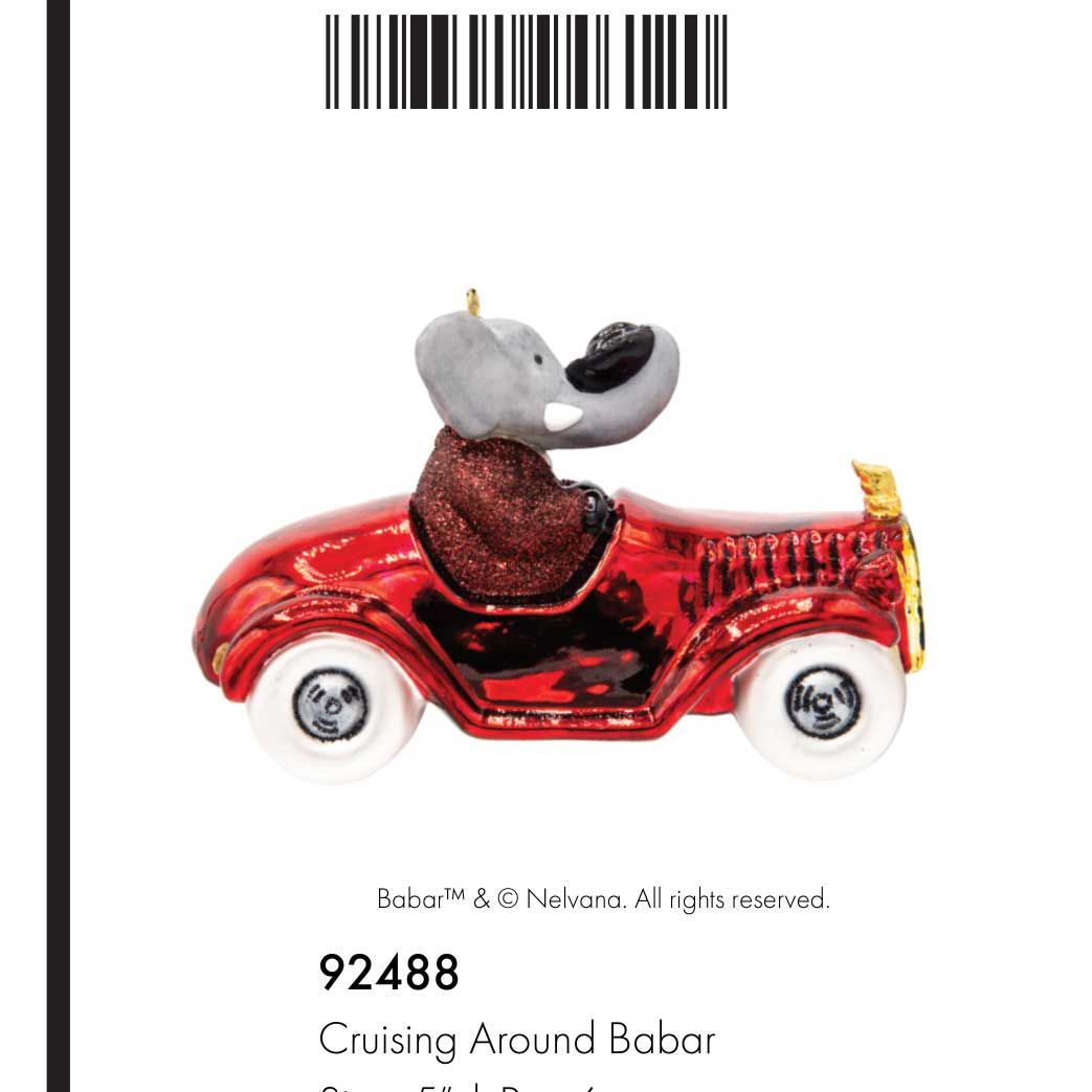 Kat + Annie Cruising Around Babar Ornament Set of 6, 92488, 026301924883