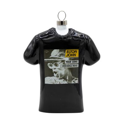 Kat + Annie Elton John Band T Shirt Ornament Set of 6, 94623, 026301946236