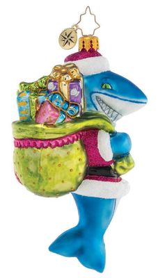 Christopher Radko Santa Jaws Ornament 1021375, 026301907756