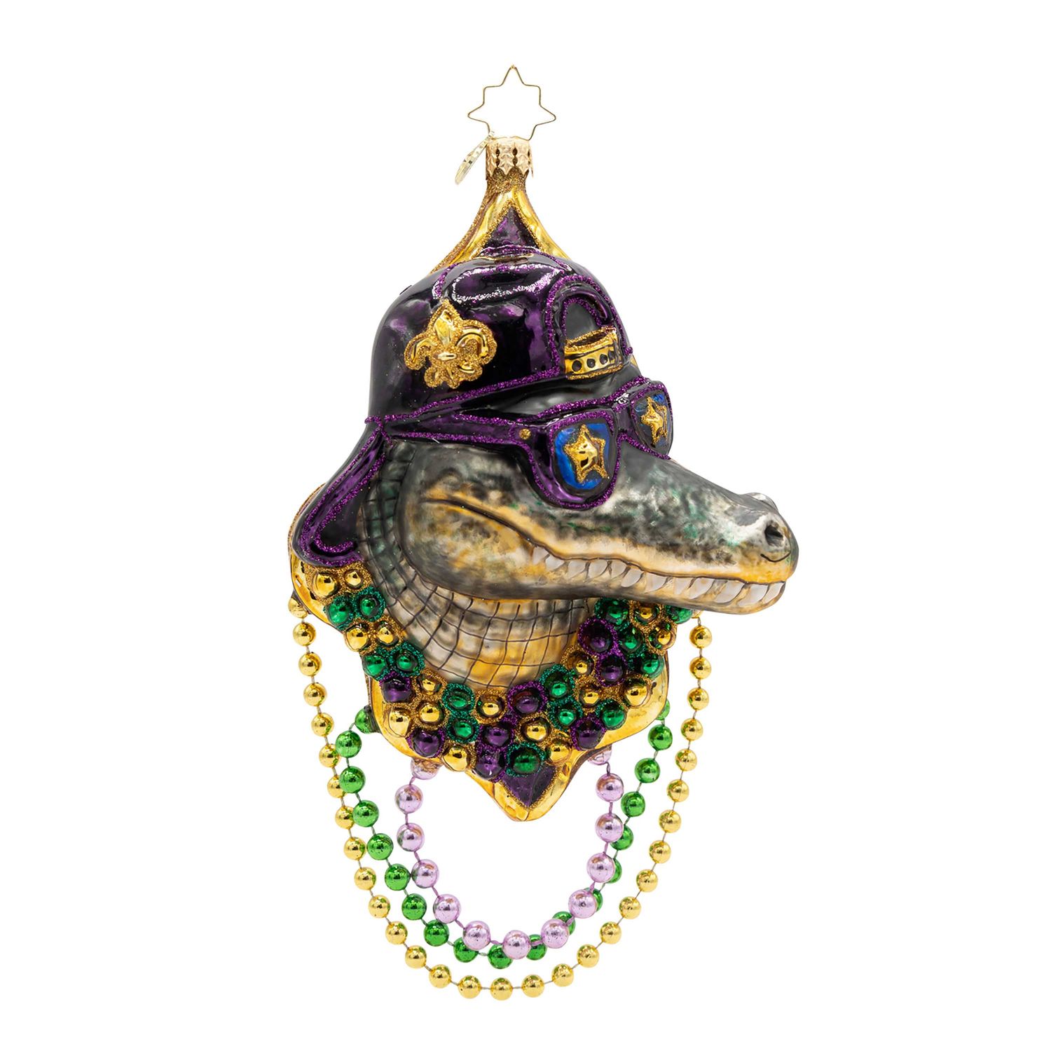 Christopher Radko Gator Gras Ornament 1022826, 026301950912