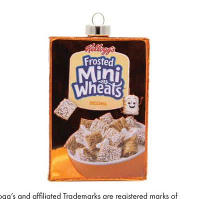 Kat + Annie Kelloggs Frosted Mini Wheats Cereal Box Ornament Set of 6, 92451, 026301924517