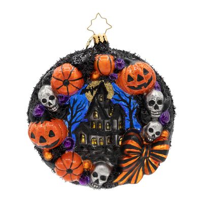 Christopher Radko Wicked Welcome Wreath Ornament 1022913, 026301952084