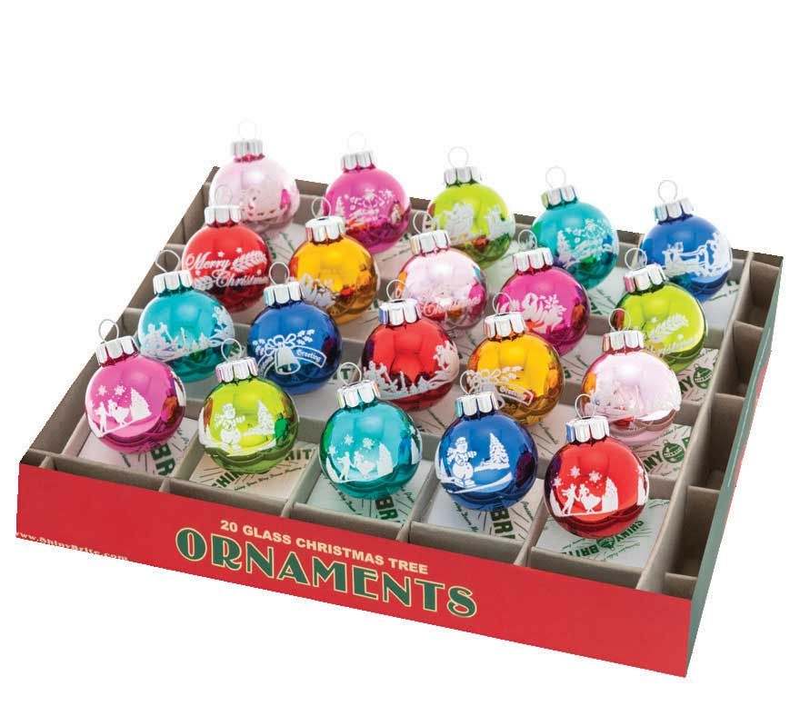 Christopher Radko Christmas Confetti 20 Count Signature Flocked Rounds Ornaments 4028007, 026301888…