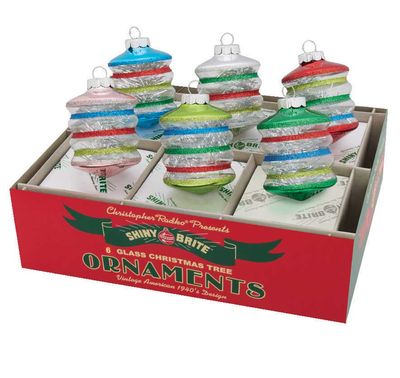 Christopher Radko Holiday Splendor 6 Count Lanterns Ornaments 4028218, 026301934028