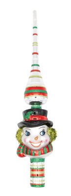 Christopher Radko Holiday Splendor Snowman Finial 4028323, 026301952510