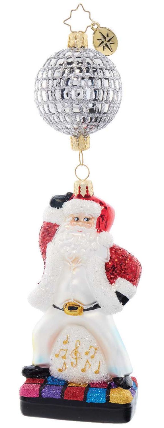 Christopher Radko Dancing Disco Claus Ornament 1021963, 026301927969