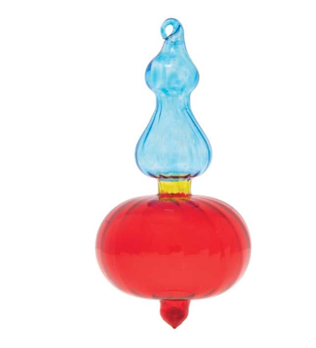 Kat + Annie 3 Tone Translucent Finial Ornament Set of 6, 87498, 026301874980
