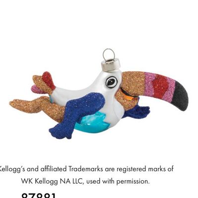 Kat + Annie Kelloggs Toucan Sam Ornament Set of 6, 87881, 026301878810