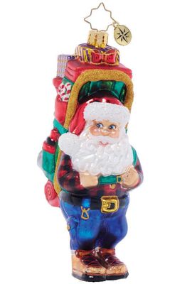 Christopher Radko Santa's Trail Trek Ornament 1021956, 026301927143
