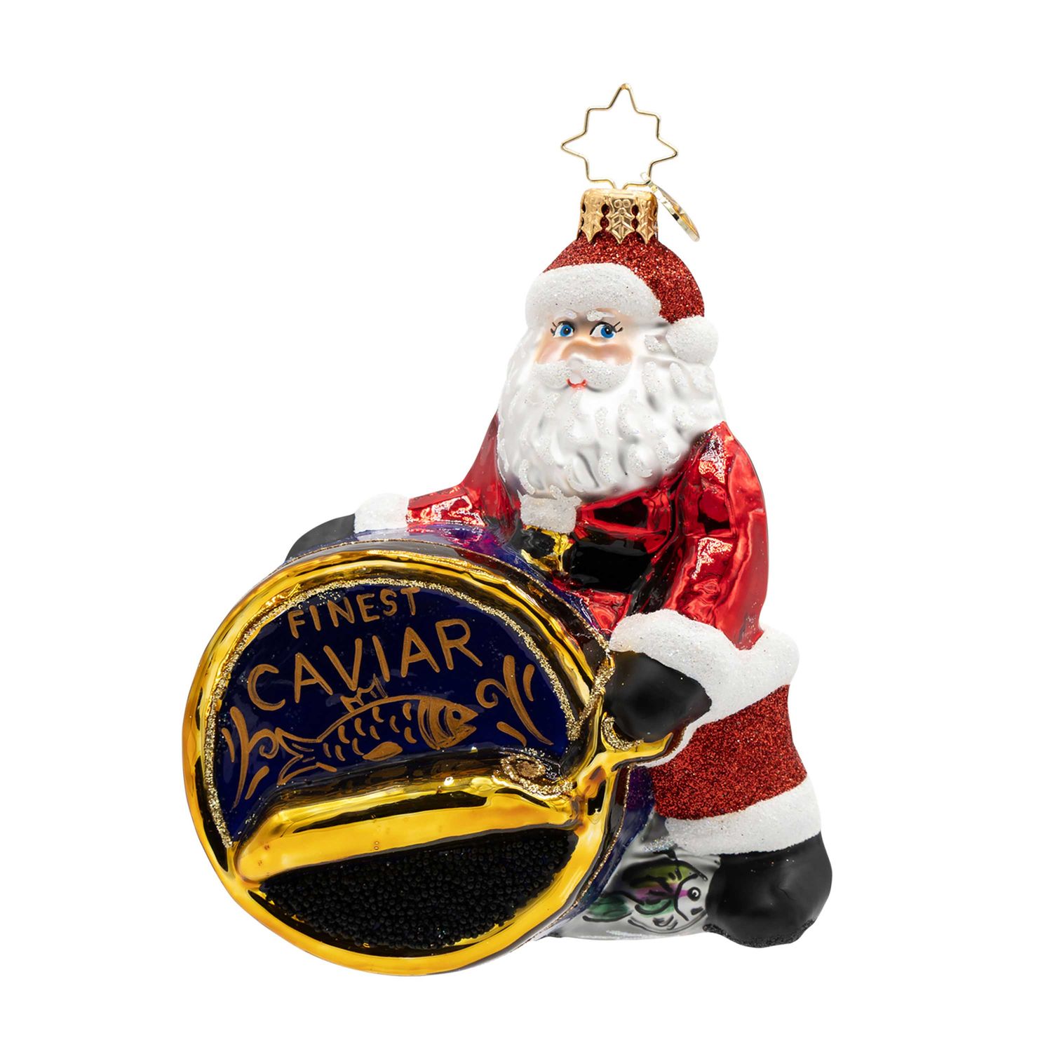 Christopher Radko Tinsel Tin &amp; Caviar Ornament 1022840, 026301950998