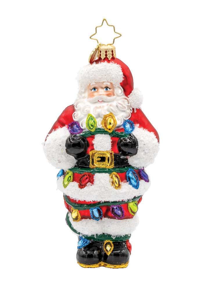 Christopher Radko Tangled Up Santa Ornament 1022385, 026301941149