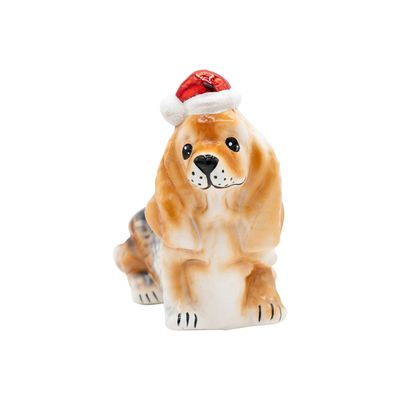 Kat + Annie Holiday Basset Hound Ornament Set of 6, 94957, 026301949572
