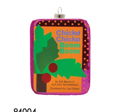 Kat + Annie Chicka Chicka Boom Boom Book Cover Ornament Set of 6, 94004, 026301940043