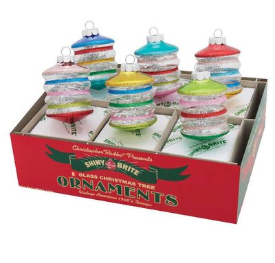Christopher Radko Christmas Confetti 6 Count Lanterns Ornaments 4028232, 026301934165
