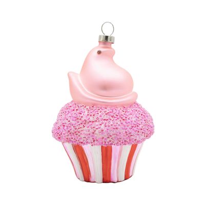 Kat + Annie Peeps Sweet Pink Cupcake Chick Ornament Set of 6, 94642, 026301946427