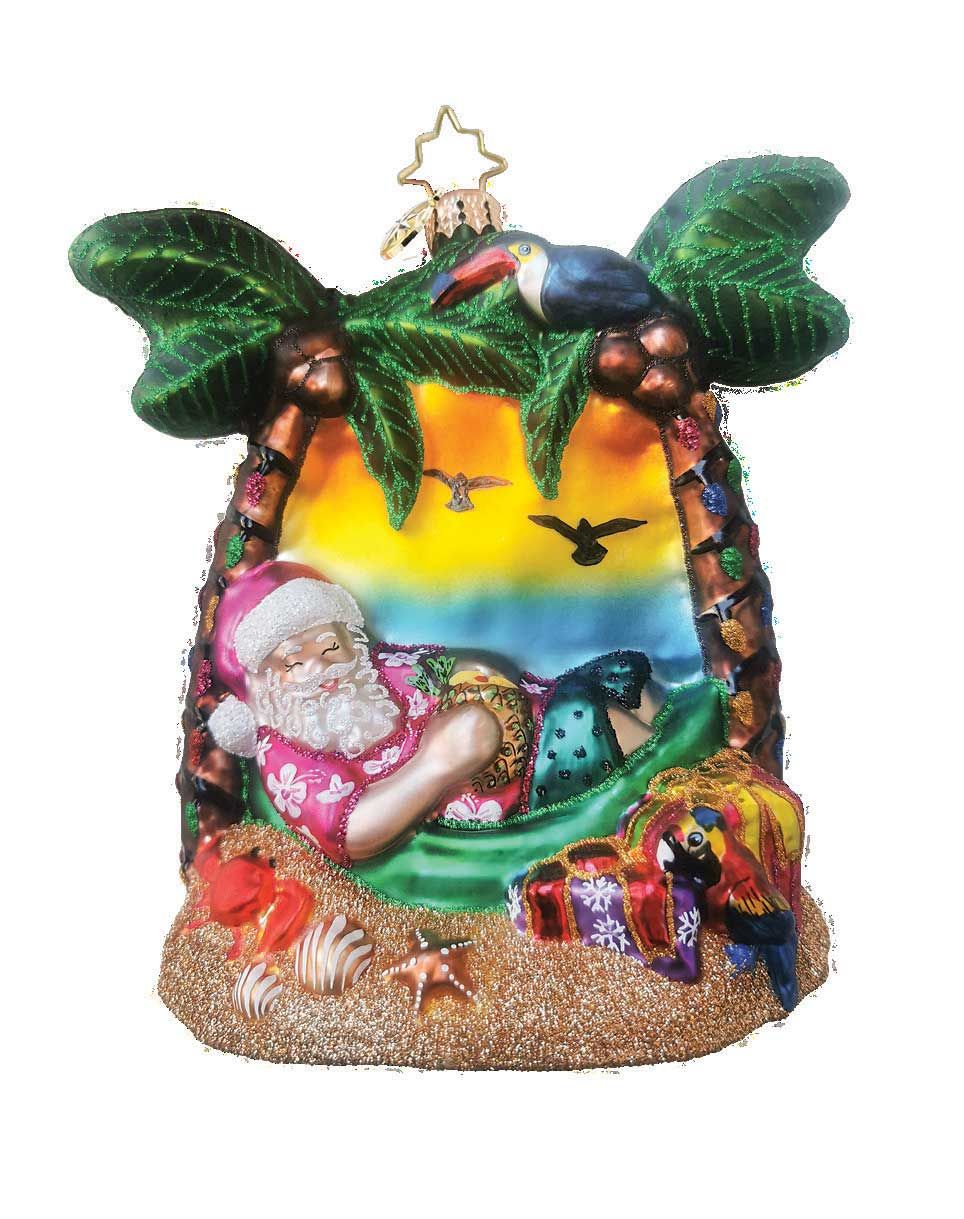 Christopher Radko Santa's Breezy Break Ornament 1022626, 026301944379
