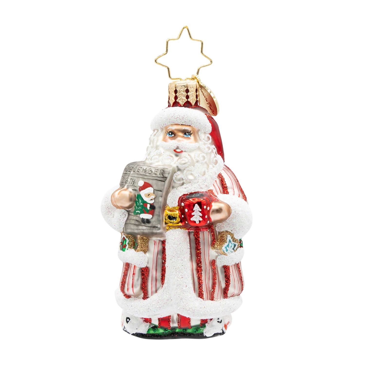 Christopher Radko Santa's Daily News Gem Ornament 1022768, 026301950530