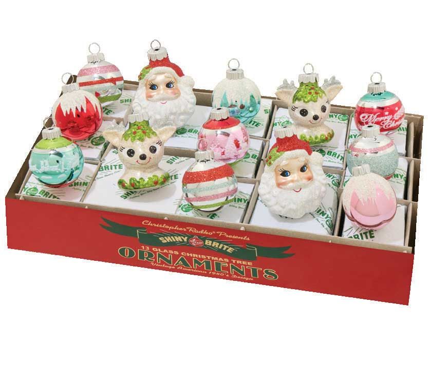 Christopher Radko Festive Fete 13 Count Figures And Decorated Rounds Ornaments 4028277, 026301941750