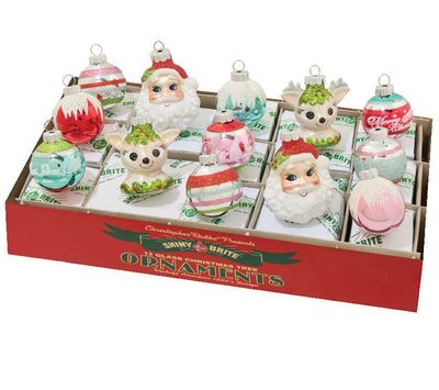 Christopher Radko Festive Fete 13 Count Figures And Decorated Rounds Ornaments 4028277, 026301941750