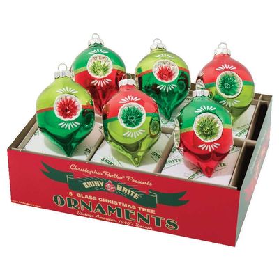 Christopher Radko Holiday Splendor 6 Count Decorated Reflector Tulips Ornaments 4028261, 0263019415…