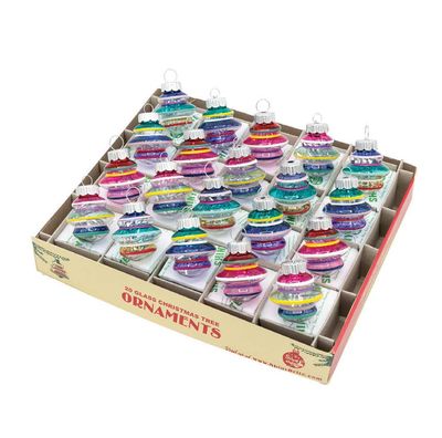 Christopher Radko Vivid Vintage 20 Count Shapes Ornaments 4028329, 026301952824