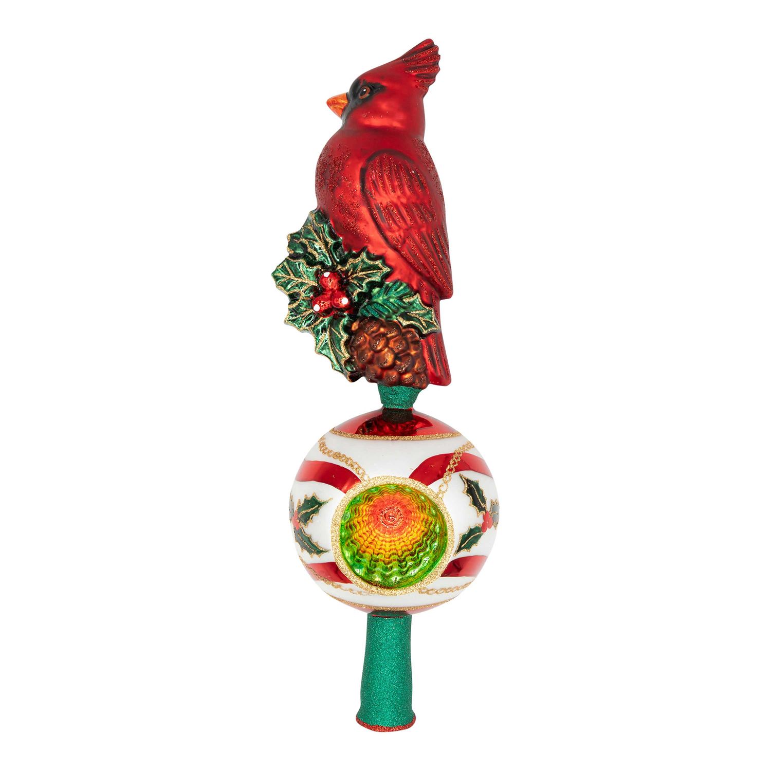 Christopher Radko Majestic Cardinal Greetings Finial 1022890, 026301951421