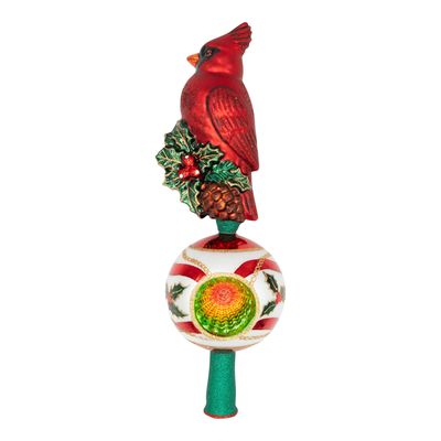 Christopher Radko Majestic Cardinal Greetings Finial 1022890, 026301951421