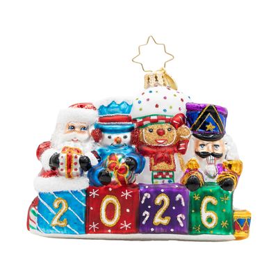 Christopher Radko Stacking Up The Cheer Gem Ornament 1022750, 026301950387