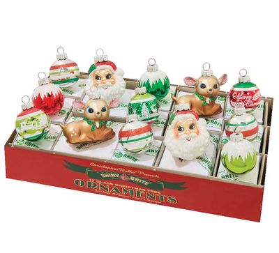 Christopher Radko Holiday Splendor 13 Count Figures And Decorated Rounds Ornaments 4028263, 0263019…