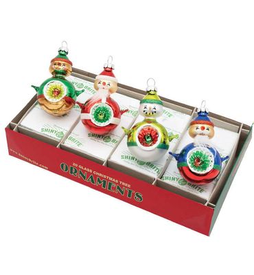 Christopher Radko Holiday Splendor 4 Count Reflector Figures Ornaments 4028319, 026301952473