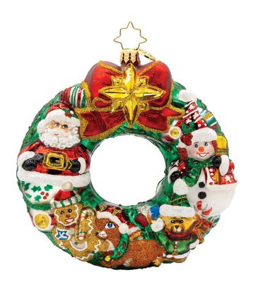 Christopher Radko Jingle All The Way Wreath Ornament 1022532, 026301942269