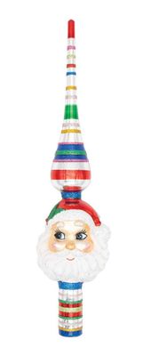 Christopher Radko Christmas Confetti Santa Finial 4028298, 026301952633