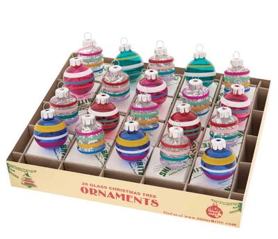 Christopher Radko Vivid Vintage 20 Count Shapes &amp; Rounds Ornaments 4028182, 026301910091
