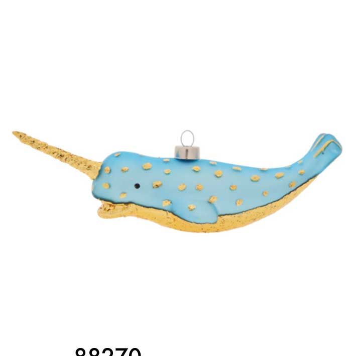 Kat + Annie Nautical Narwhal Ornament Set of 6, 88270, 026301882718