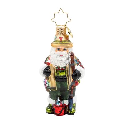 Christopher Radko Fly Fisher Claus Gem Ornament 1022718, 026301944959