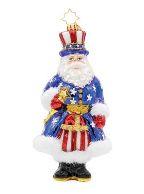 Christopher Radko All-American Santa Ornament 1022333, 026301940586