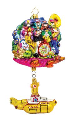 Christopher Radko Sgt. Pepper's Merry Submarine Party Ornament 1022021, 026301941545