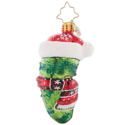 Christopher Radko Chilly Christmas Pickle Gem Ornament 1021423, 026301907497