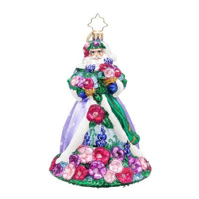 Christopher Radko Santa in Full Bloom Ornament 1022813, 026301950844