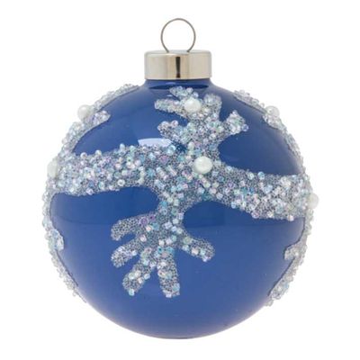 Kat + Annie Blue Coral Reef Pearls Round Ornament Set of 6, 87454, 026301874546