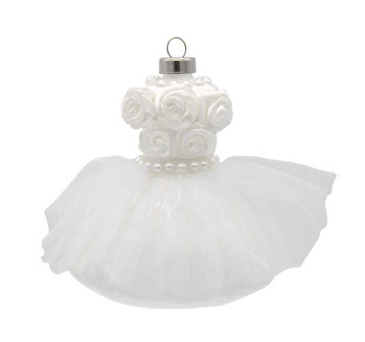 Kat + Annie White Wedding Gown Ornament Set of 6, 92521, 026301925217