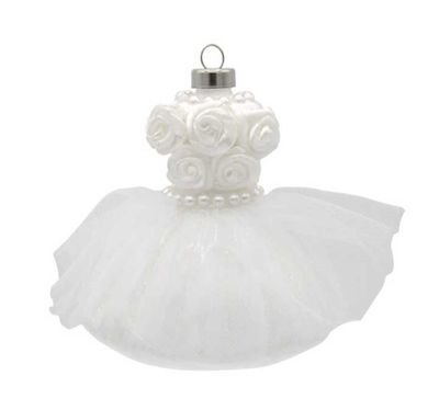 Kat + Annie White Wedding Gown Ornament Set of 6, 92521, 026301925217